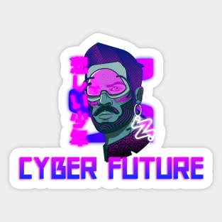 Cyberpunk Future Is Here 2020 2077 Sticker